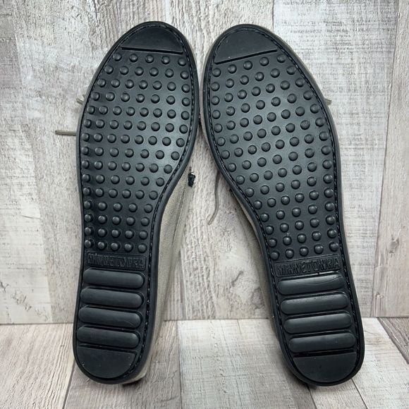 Minnetonka Women's Kilty Hardsole Suede Moccasin Loafer Slip On Gray Size 6.5 - Picture 11 of 12